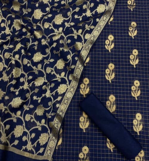 Kamali2 - Banarasi silk suit - Image 3