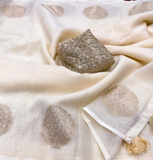 Raaga - Linen gold zari woven