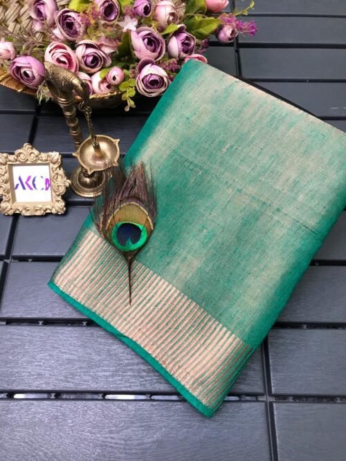 Mia - Tissue linen saree - Image 6