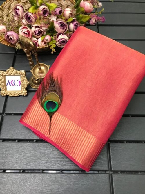 Mia - Tissue linen saree