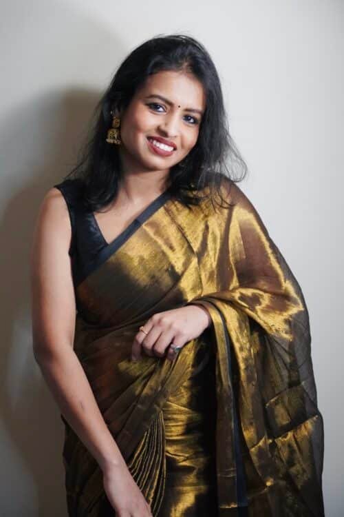 Khadi Tissue silk - Black