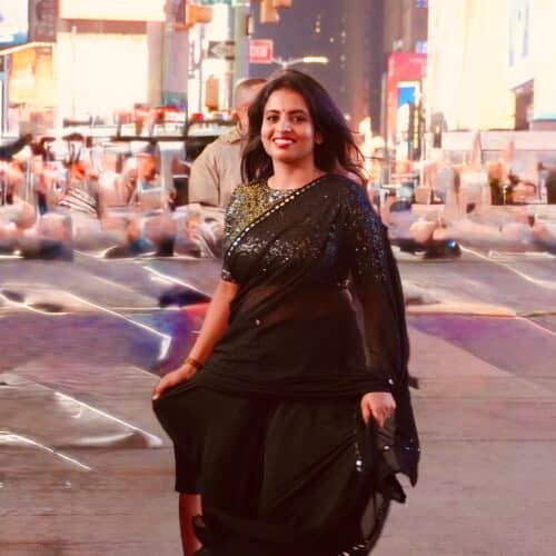Diana- Black georgette lehanga