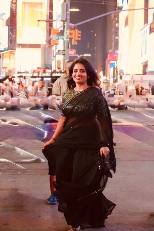 Diana- Black georgette lehanga