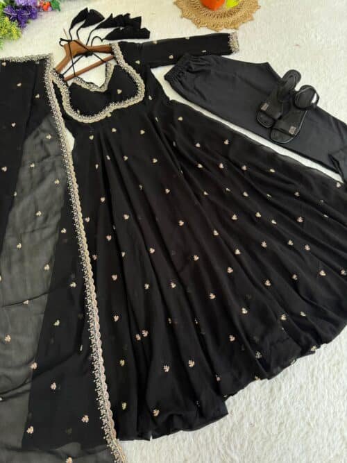 Georgette flared anarkali dress - Image 8