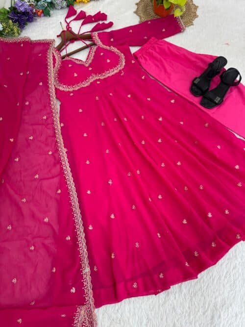 Georgette flared anarkali dress - Image 7