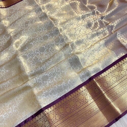 Semi silk zari tanchui saree